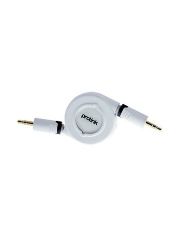 Prolink PMM105R-0100 Makaralı Stereo AUX Ses kablosu 3,5 mm 1 Metre Erkek Erkek