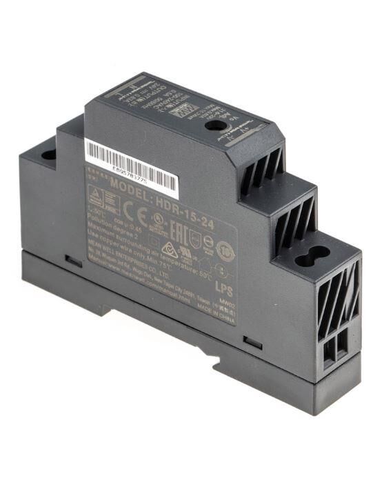 Meanwell Hdr-15-24 15w 12v 0,63a Ray Tip Güç Kaynağı