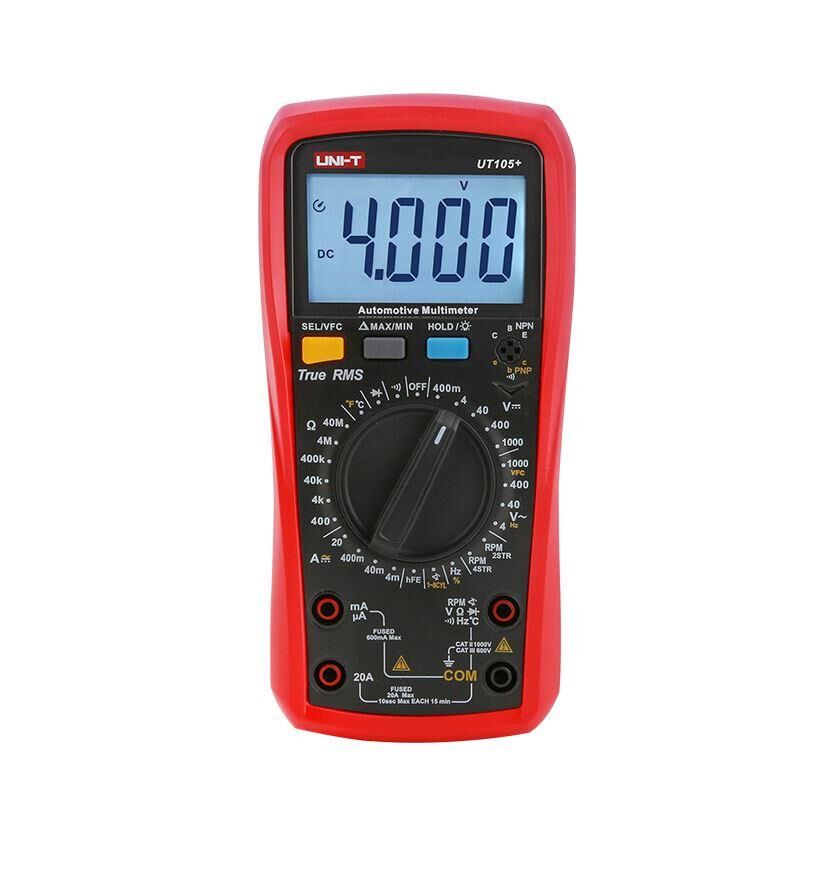 Unı-t Ut 105+ Otomotiv Dijital Multimetre Ac/Dc 1000v Ac/Dc 10a °C