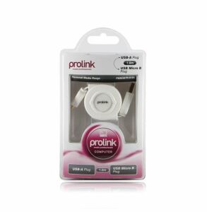 Prolink Pmm387r-0100 Makaralı kablo Usb A-Usb Micro B 1 Metre