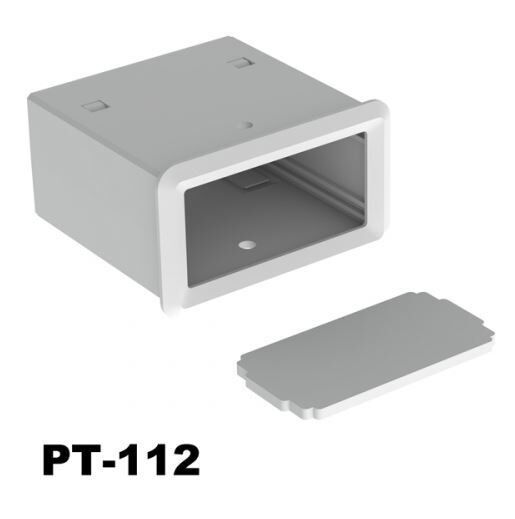 AK-PT-112 37x62x61 SİYAH  Düz Kapaklı Panel Tipi Kutu