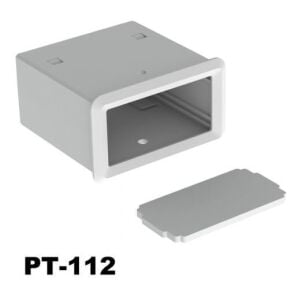 AK-PT-112 37x62x61 SİYAH  Düz Kapaklı Panel Tipi Kutu