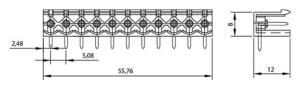 0/11 MR  5,08mm ERKEK 90 AÇIK 11Lİ MAVİ SOKET Klemens SBDK 5,08-E1A/11 10311 MR