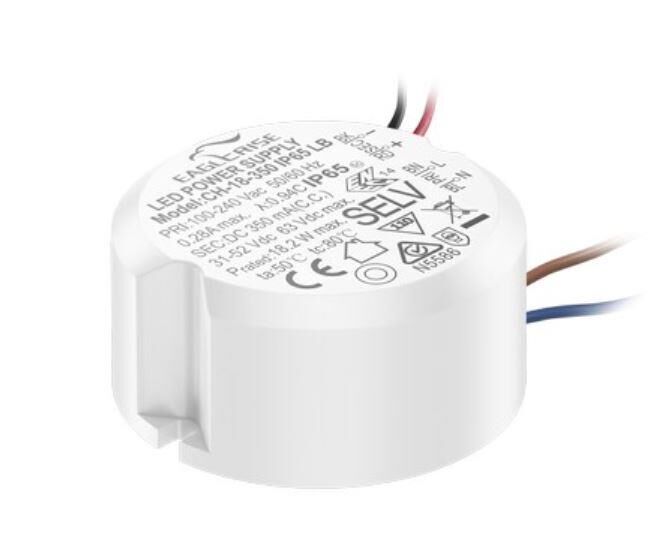 Led Driver EG-CH-18-350-LB1 350mA 31~52vdc PF>0.95 IP65 FlickerFree Eaglerise
