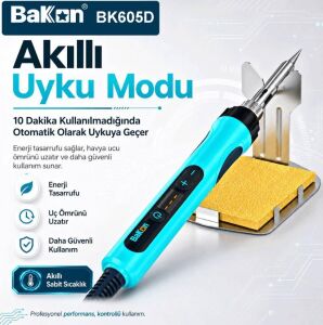 BAKON BK605D 60W Dijital Ekranlı Kalem Havya