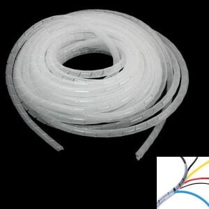 Kablo Toplama Spirali Helezon 20 mm 5 Metre Beyaz