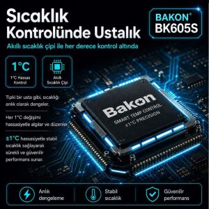 BAKON BK605S 60W Ayarlı Analog Kalem Havya