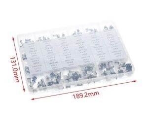 400 Adet 1uF/1000uF Smd Elektrolitik Alüminyum Kondansatör Seti 18 Farklı Değerde Şeffaf Çantada