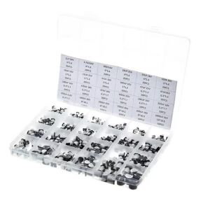 400 Adet 1uF/1000uF Smd Elektrolitik Alüminyum Kondansatör Seti 18 Farklı Değerde Şeffaf Çantada