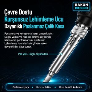 BAKON BK609D 90W Dijital Ekranlı Kalem Havya