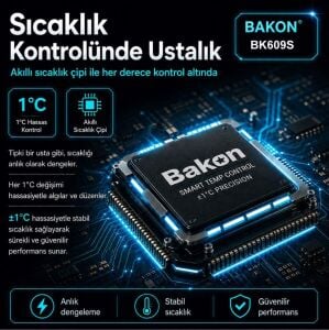 BAKON BK609S 90W Ayarlı Analog Kalem Havya