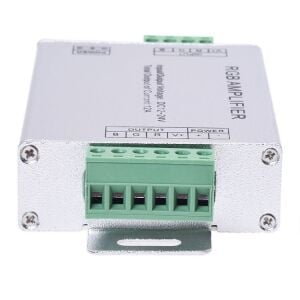 LED RGB Kontrol Devresi REPEATER METAL KUTULU  3x4A=12A AMPLİFİER