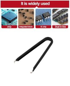 Entegre Sökücü Cımbız Siyah U Tip İzoleli Tweezers 105mm