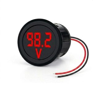Voltmetre Dijital Kırmızı ( 4 ~ 100V DC ) Panel Tip Yuvarlak