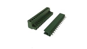 0/13 CHN 5,08mm 180°  DİŞİ+ERKEK TAKIM YEŞİL YANLARI AÇIK