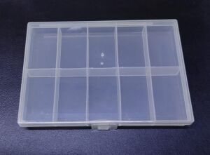 Organizer Malzeme Kutusu 10 Bölmeli Şeffaf PBB040-22 (#31) Setbox 130x90x18mm