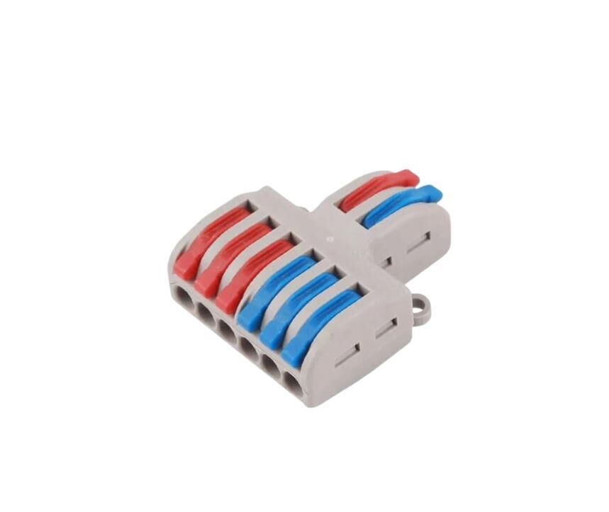 Mandallı Buat Klemensi 6 Giriş 2 Çıkış Renk Kodlu Çoklu Dağıtım Klemensi CH-623