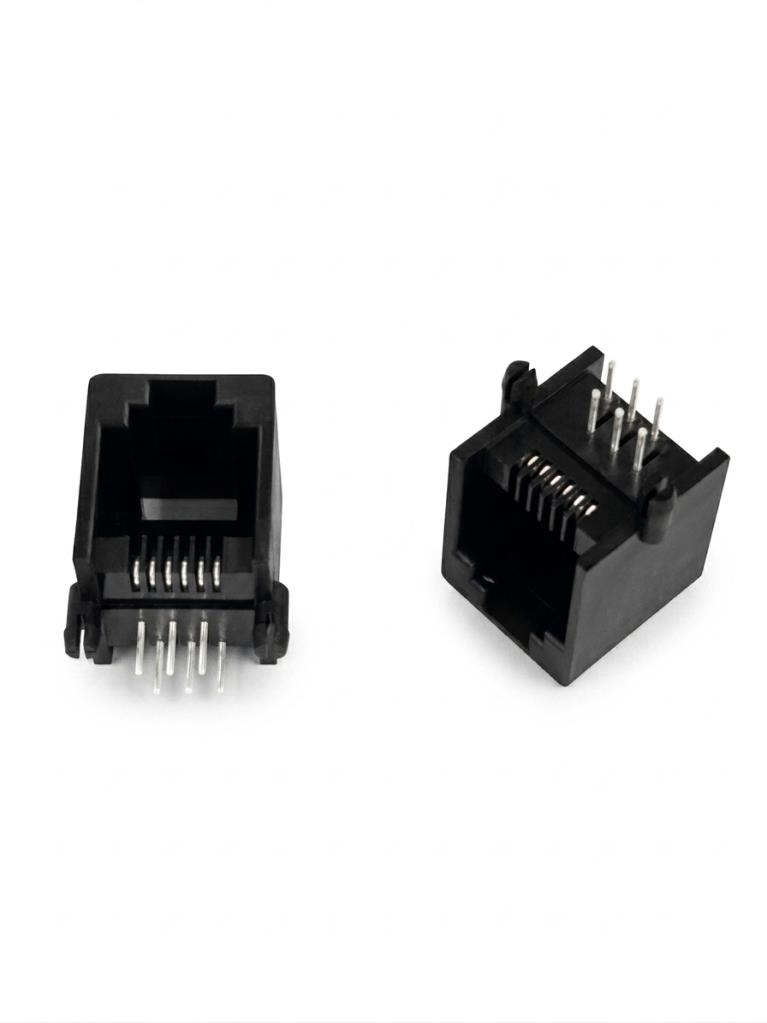 TELEFON  KONNEKTÖRÜ  6P6C  90° DERECE  PCB  TİPİ  DİŞİ