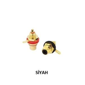 Rca Dişi Şase Gold Siyah IC-261C ( Tos Fiş )