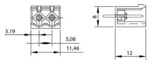 0/2 MR  5,08mm ERKEK 180 KAPALI 2'li MAVİ SOKET Klemens SKS 5,08-E2/2 10452 MR