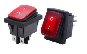 KCD2-201N-WR 16A On-Off Kırmızı Işıklı IP67  Büyük Anahtar