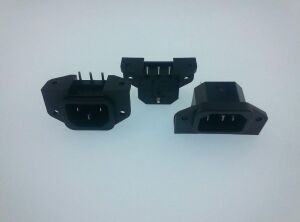 POWER ŞASE Tip ERKEK ZGCY  SP-864  90° PCB LEHİM Tip KULAKLI BAĞLANTI