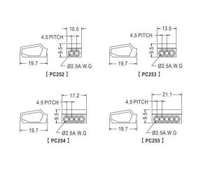 Geçmeli Buat Klemensi 3 Lü Turuncu Pc-253 1-2,5mm ( 1 adet fiyatıdır )