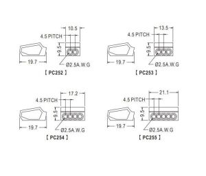 Geçmeli Buat Klemensi 3 Lü Turuncu Pc-253 1-2,5mm ( 1 adet fiyatıdır )