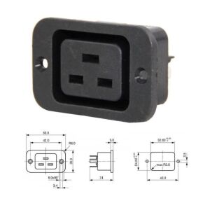 Power Şase Dişi Kulaklı Ups Tip Ic-215-A2-2 C19-Ac-06A