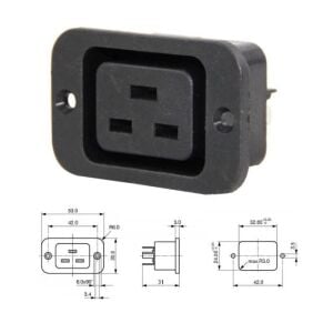 Power Şase Dişi Kulaklı Ups Tip Ic-215-A2-2 C19-Ac-06A