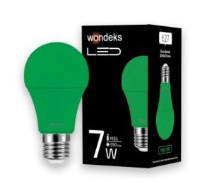 LED AMPUL E27 220V 7W 350LM  YEŞİL  WONDEKS