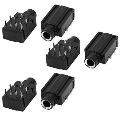 STEREO JAK  3,5mm DİŞİ PCB 7-PİN SİYAH