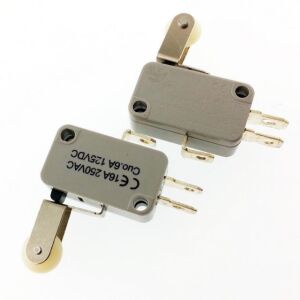 SWİTCH MAKARALI 16x28mm 14mm GRİ LEMA Dik  BEYAZ MAKARALI