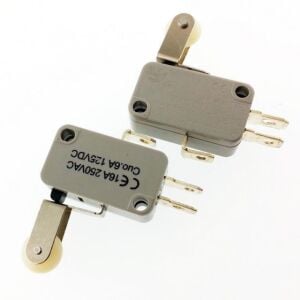 SWİTCH MAKARALI 16x28mm 14mm GRİ LEMA Dik  BEYAZ MAKARALI