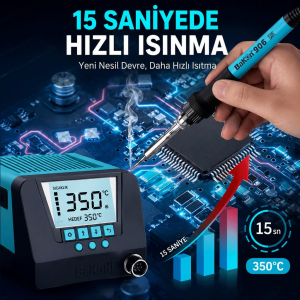 Bakon BK90 90w İntelligent Isı Ayarlı Havya İstasyonu