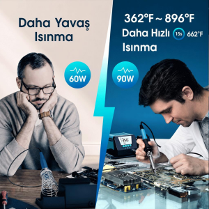 Bakon BK90 90w İntelligent Isı Ayarlı Havya İstasyonu