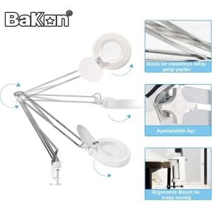 Bakon BK500C-10X 15w Led Akrobat Büyüteç 127 mm 10 Diopter Mercek ( Loop )