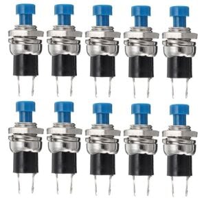 BUTON YUVARLAK  Metal 7mm MAVİ (PUSH SWITCH) DİAFON TİP  IC-177