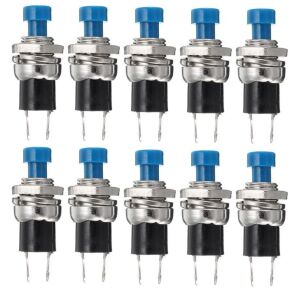 BUTON YUVARLAK  Metal 7mm MAVİ (PUSH SWITCH) DİAFON TİP  IC-177