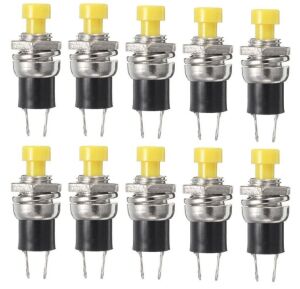 BUTON YUVARLAK  Metal 7mm SARI (PUSH SWITCH) DİAFON TİP  IC-177