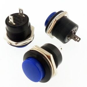 Buton Mavi Yuvarlak 16mm Ø R13-507 / IC-180A ( Yaylı Tip )