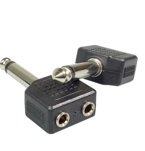 Mono jack 3.5mm çift dişi soket için Mono 6.35mm erkek