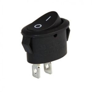 ANAHTAR OVAL KAFA ON ~ OFF SİYAH  IŞIKSIZ 2 PİN  IC-134C