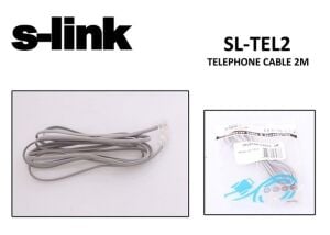 S-LİNK SL-TEL2 KÖKEN KABLO HER İKİ UCU JAKLI  2 METRE