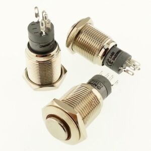 Onpow Anahtar Yuvarlak Metal Su Geçirmez Turuncu 16mm 12V/24V Halka Led'li No:23-Y