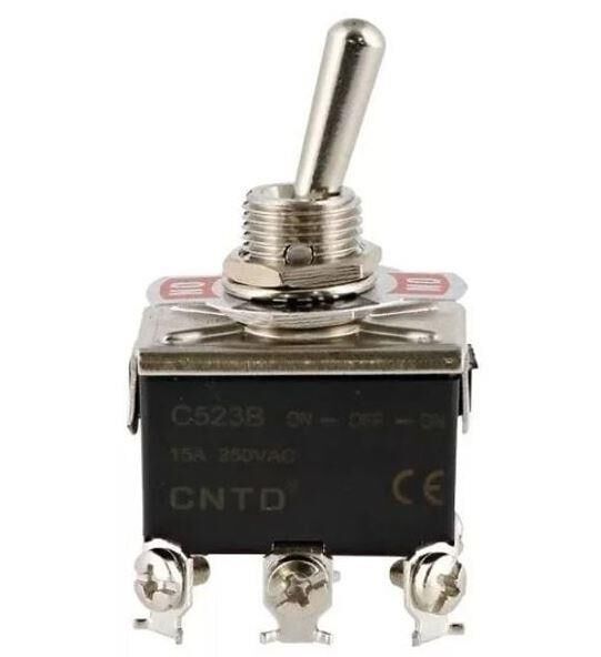 TOGGLE SWİTCH CNTD  (C523B ) ON ~ OFF ~ ON 6 VİDA BACAK