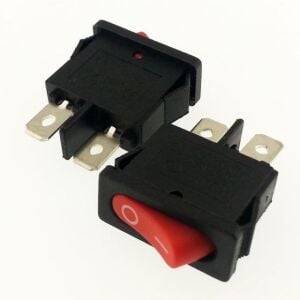 ANAHTAR DAR ON ~ OFF Mini  KIRMIZI IŞIKSIZ TEKLİ (S) 2 PİN  IC-117A