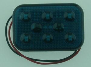 SANEL SBD12B6  12V 6 LEDLİ DİKDÖRTGEN  AYDINLATMA MAVİ