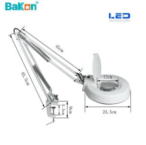 Bakon BK500C-3X 15w Led Akrobat Büyüteç 127 mm 3 Diopter Mercek ( Loop )