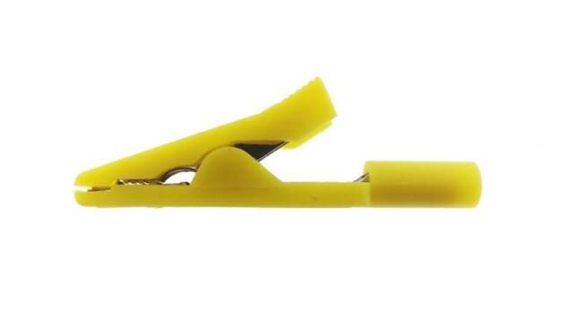 CL187-3 SARI 2mm SOKET BAĞLANTILI KROKODİL 30Vac-60Vdc MAX. 10A
